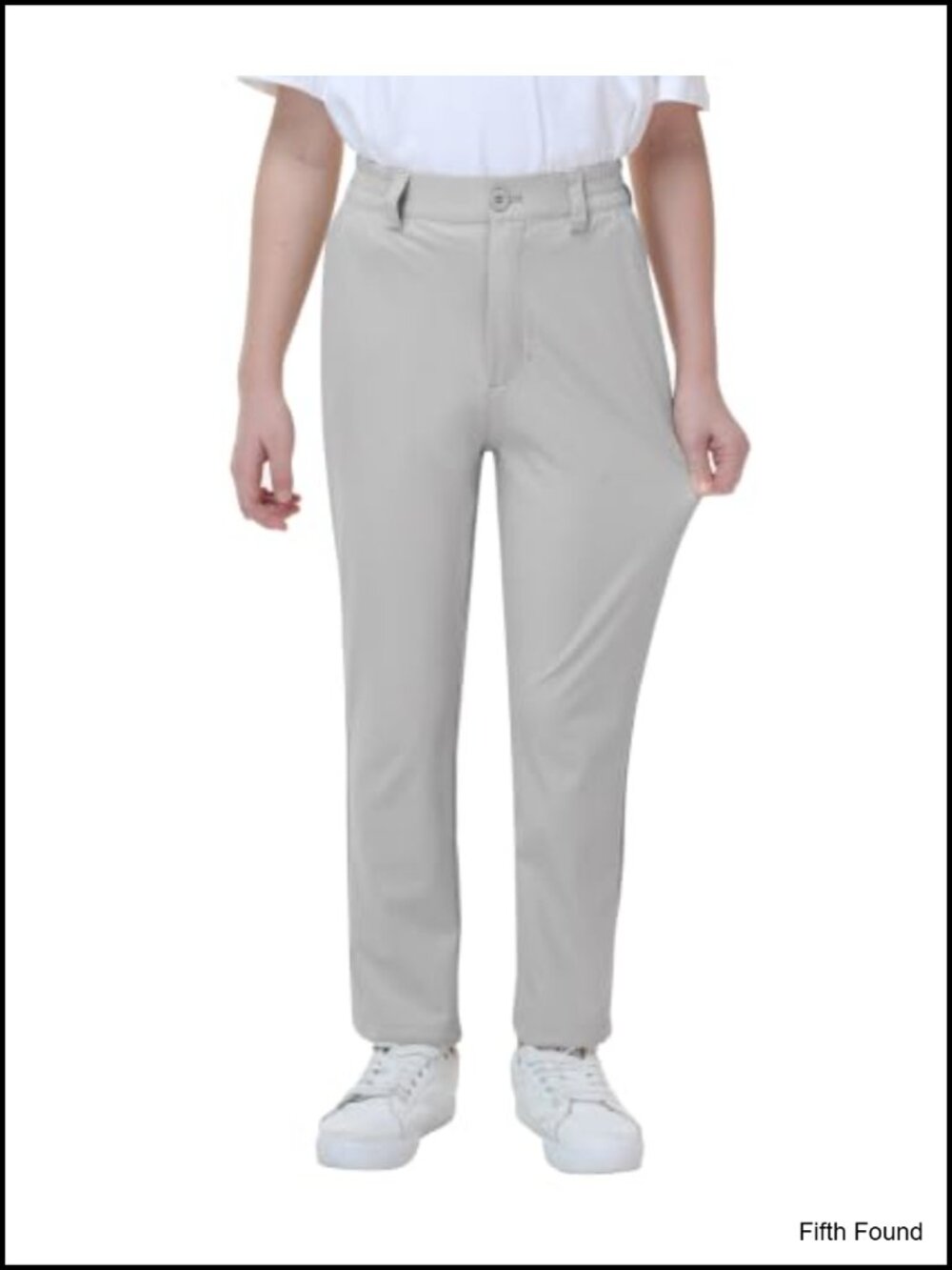 Boys Lightweight Polyester Golf Pants Stretch Elastic Waist School Uniform